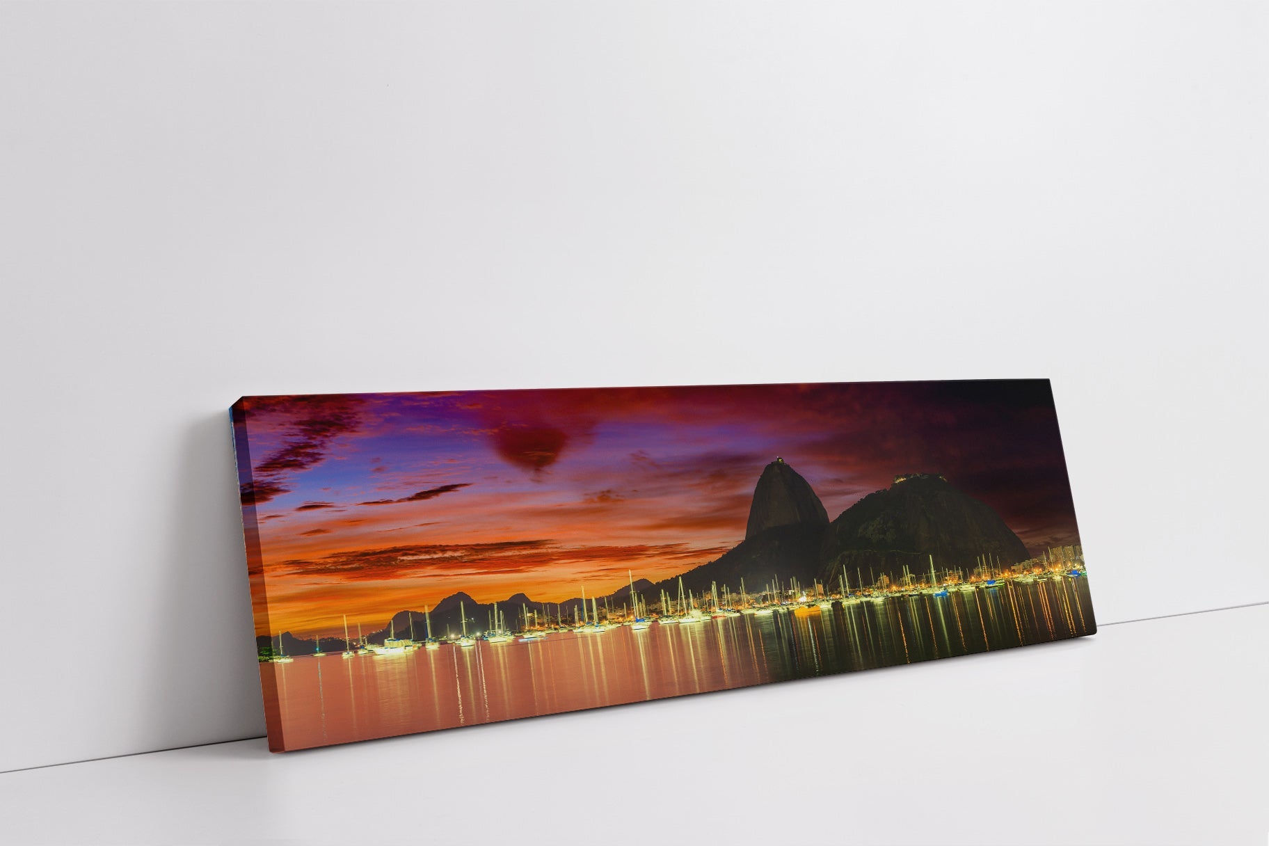 Copacabana Sugarloaf Mountain Brazil 72" x 24"-Canvas Print-DECOROLALA