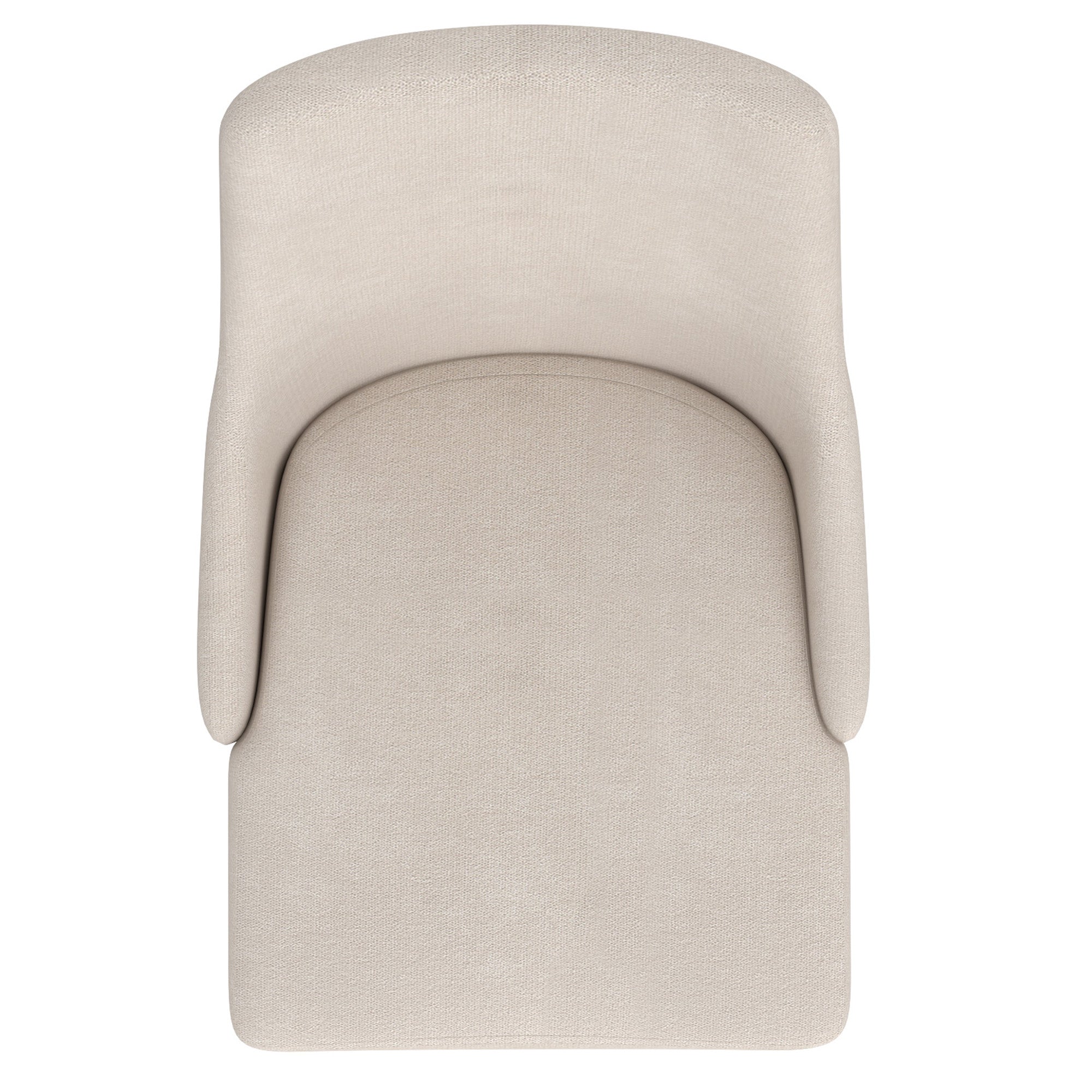 Cora Side Chair - Beige Fabric with Walnut Finish Legs-DECOROLALA