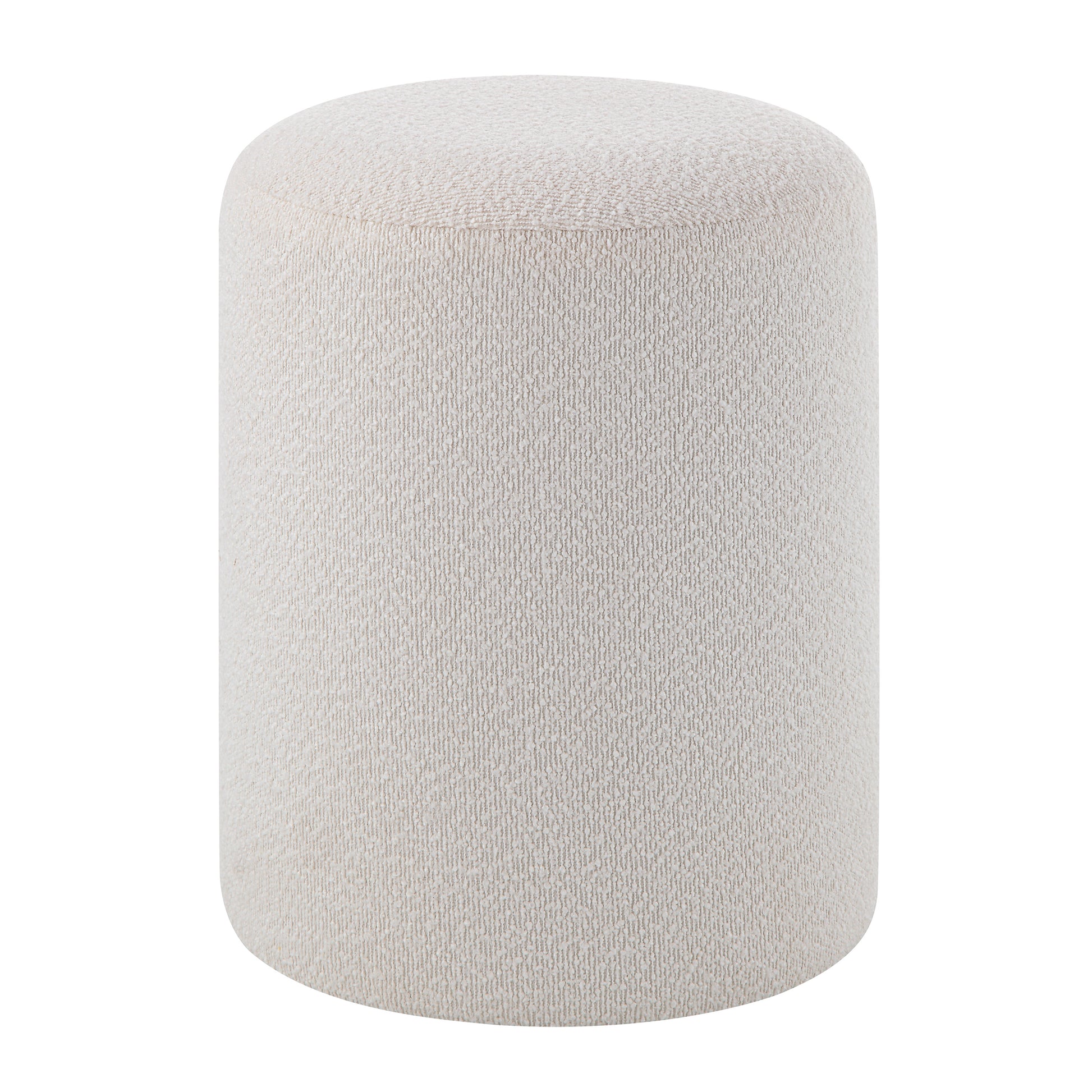 Corbin Indoor Boucle Ottoman, Off-White-Ottoman-DECOROLALA