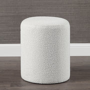 Corbin Indoor Boucle Ottoman, Off-White-Ottomans-DECOROLALA