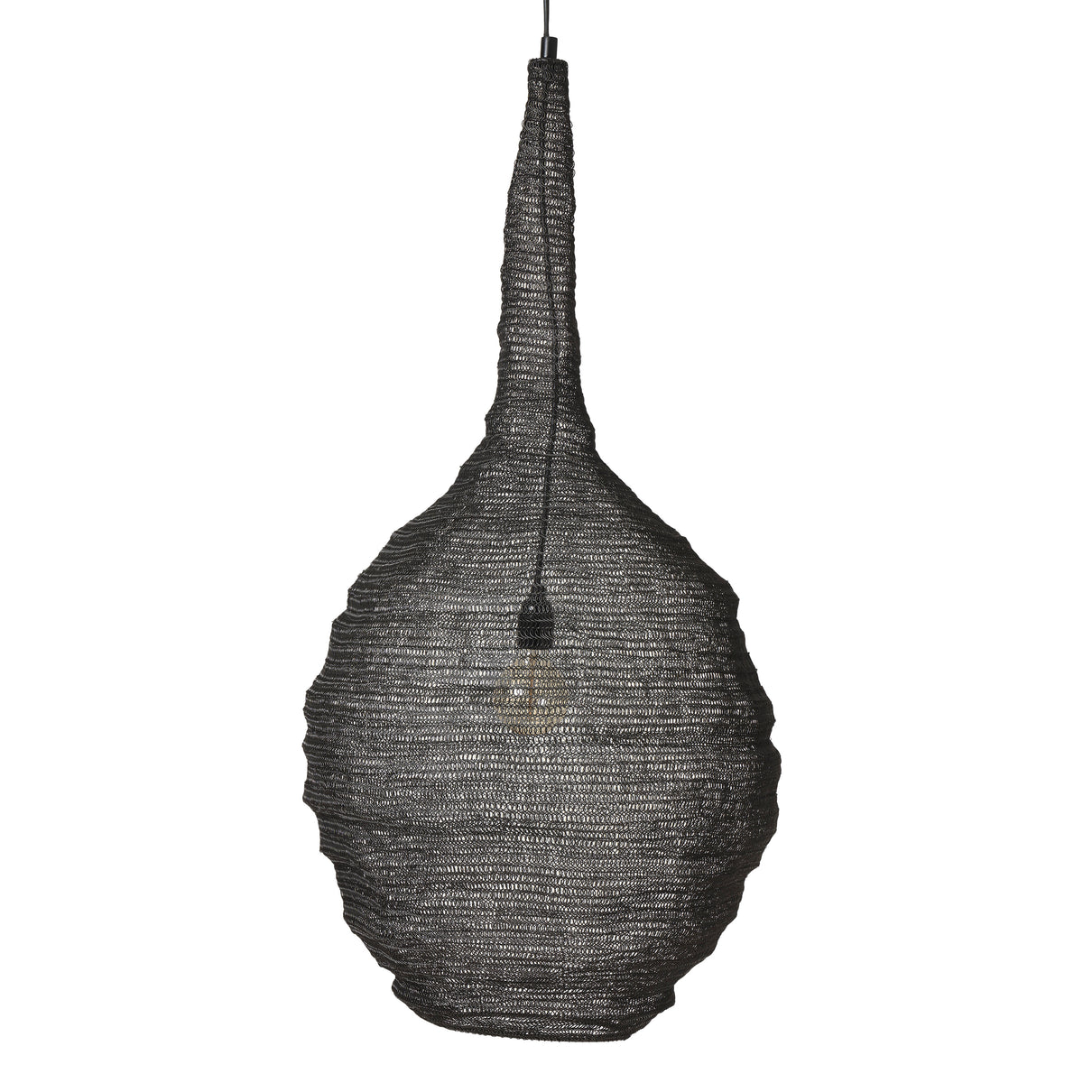 Corfu 148.5" Height Ceiling Fixture, Black-Ceiling Light Fixtures-DECOROLALA
