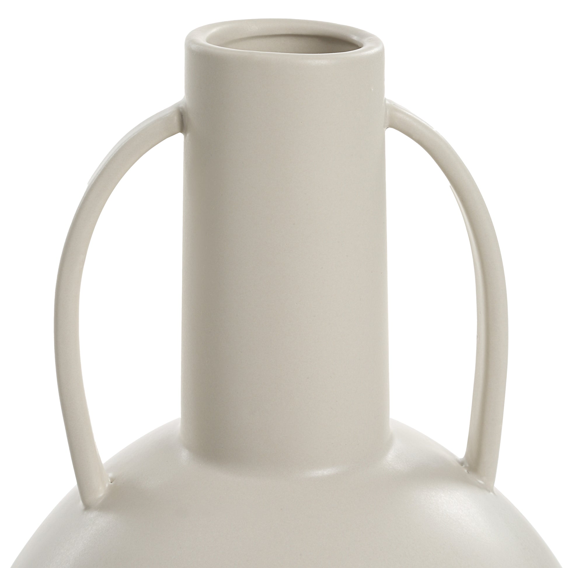 Corinth Indoor Ceramic Vase, Matte Beige-Vase-DECOROLALA