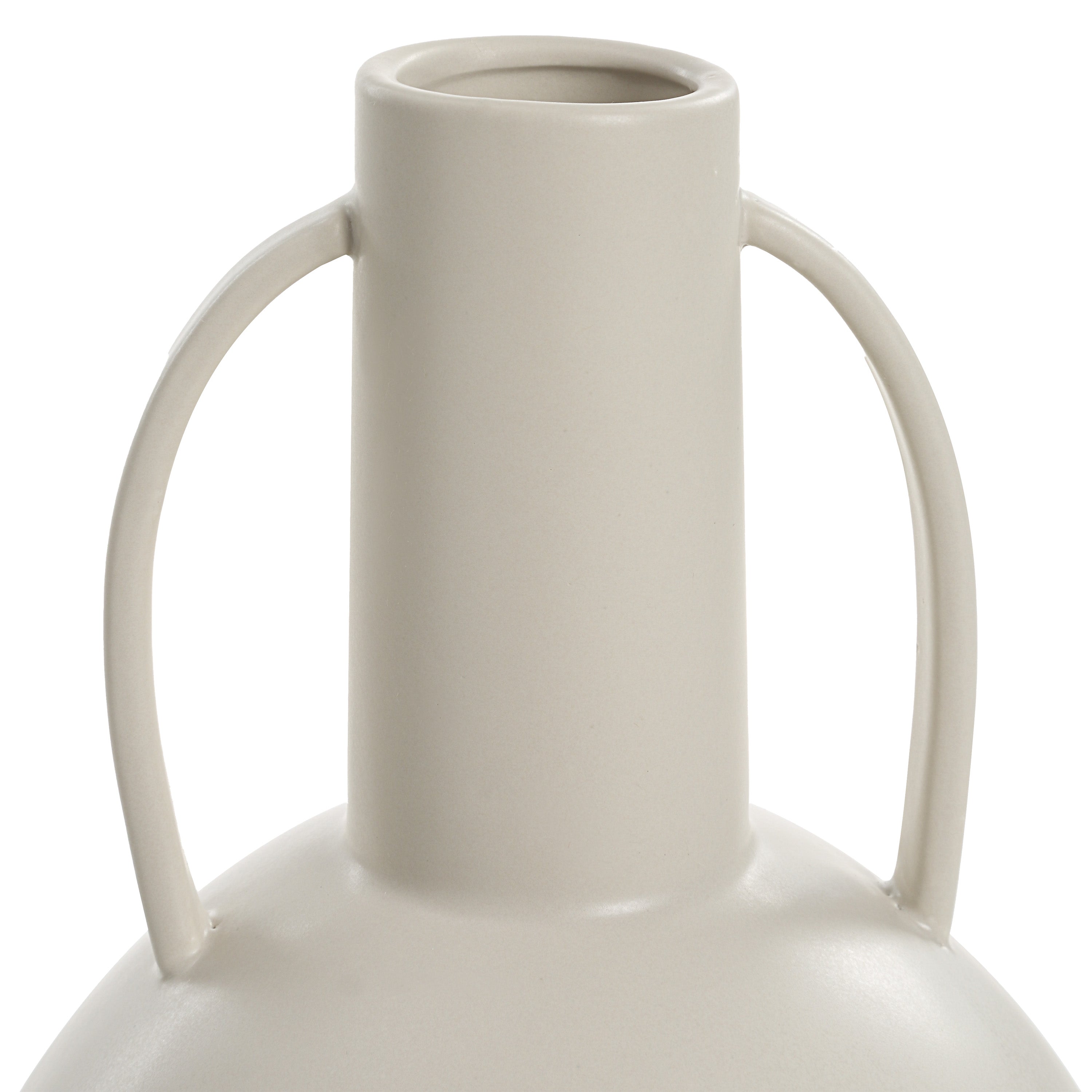 Corinth Indoor Ceramic Vase, Matte Beige-Vase-DECOROLALA