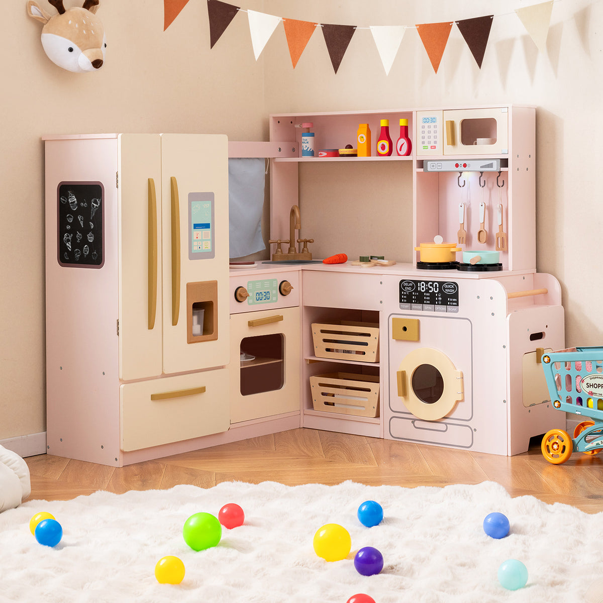 Cuisine d’imitation d’angle avec lumières et sons, à partir de 3 ans