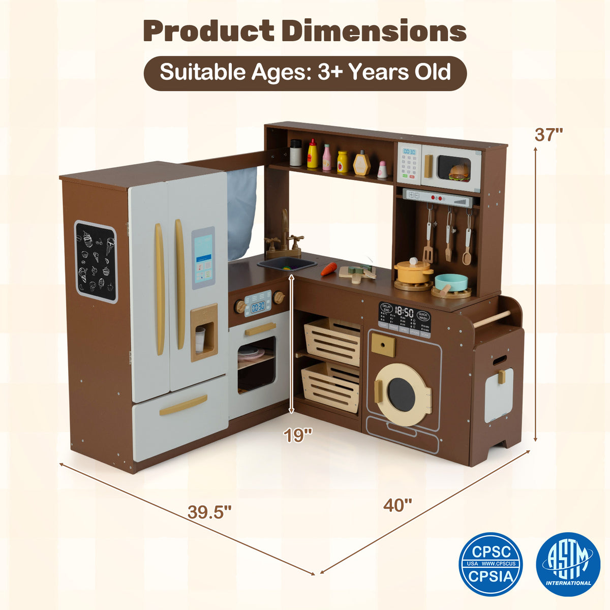 Cuisine d’imitation d’angle avec lumières et sons, à partir de 3 ans