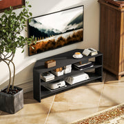Corner TV Stand for TVs up to 47" - Black Modern Table-TV Stands-DECOROLALA