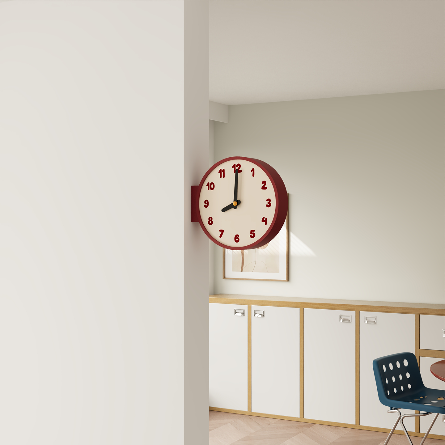 Corner View Double-Sided Clock-Clock-DECOROLALA