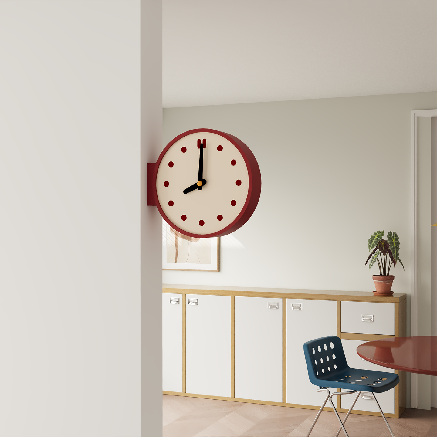 Corner View Double-Sided Clock-Clock-DECOROLALA