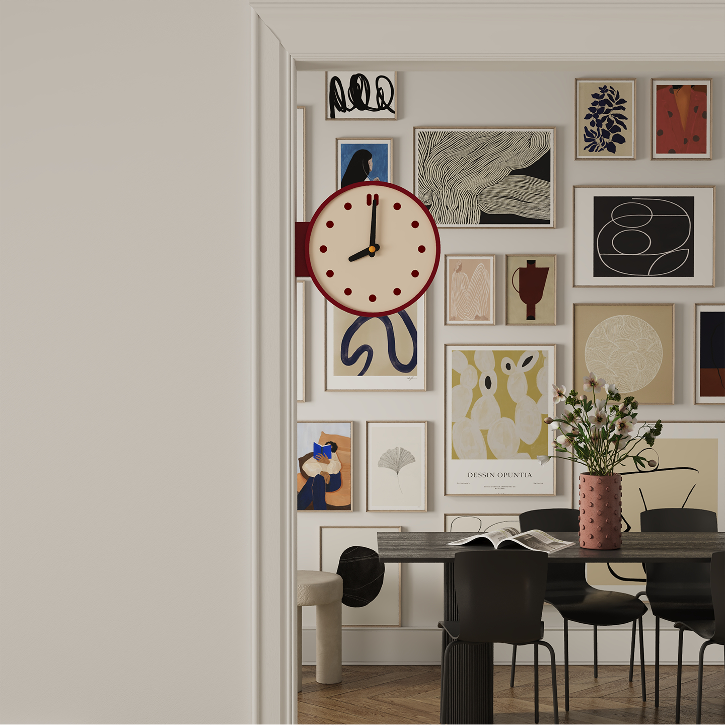 Corner View Double-Sided Clock-Clock-DECOROLALA