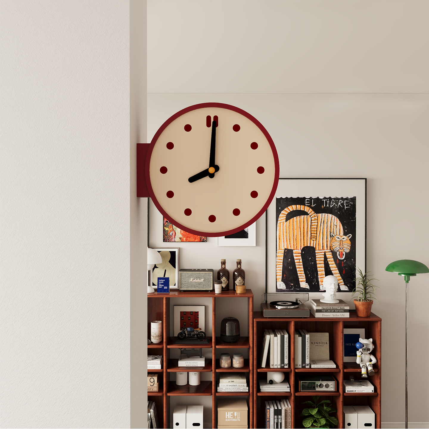 Corner View Double-Sided Clock-Clock-DECOROLALA