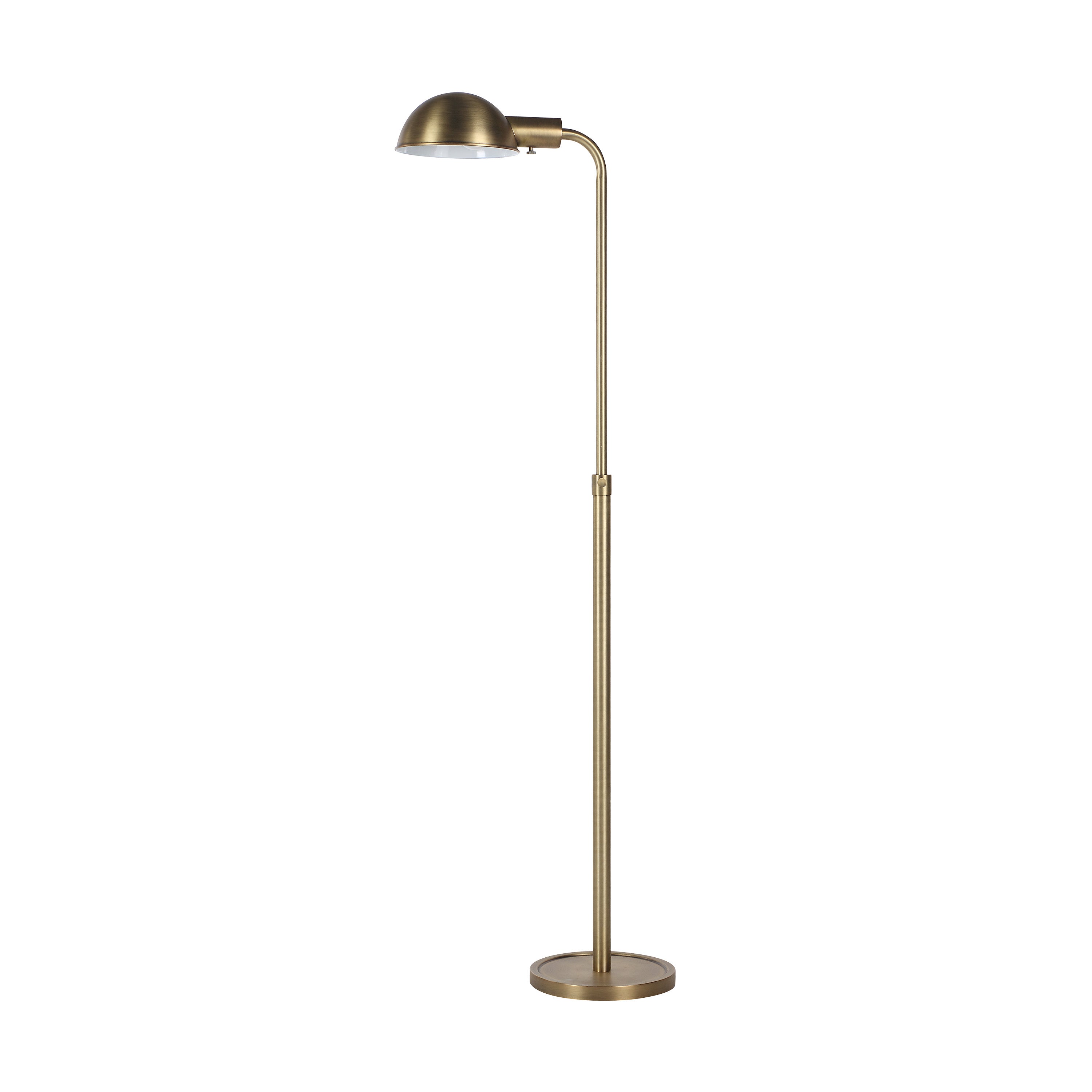 Cos 45-60" ADJ Height Floor Lamp, Dark Antique Brushed Brass-Floor Lamp-DECOROLALA