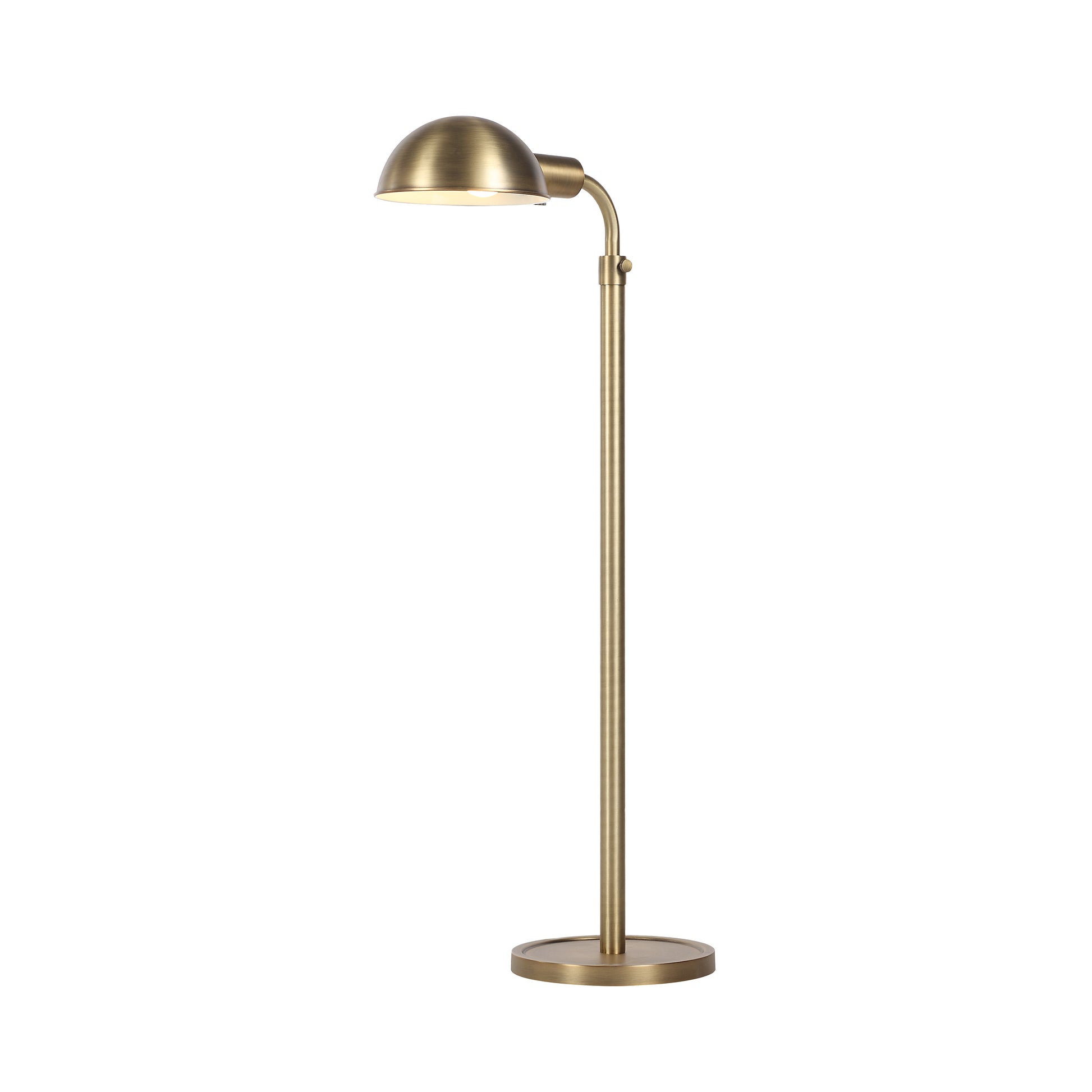 Cos 45-60" ADJ Height Floor Lamp, Dark Antique Brushed Brass-Floor Lamp-DECOROLALA