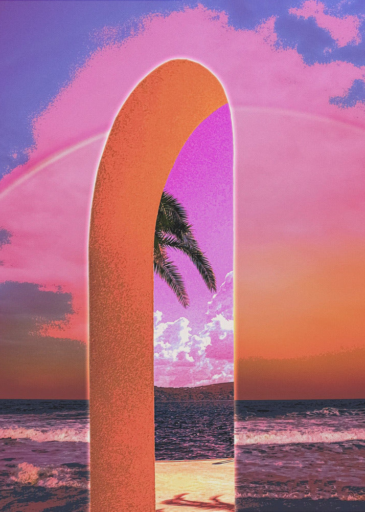 CosmoZach Portal Vaporwave Wall Art-canvas-DECOROLALA