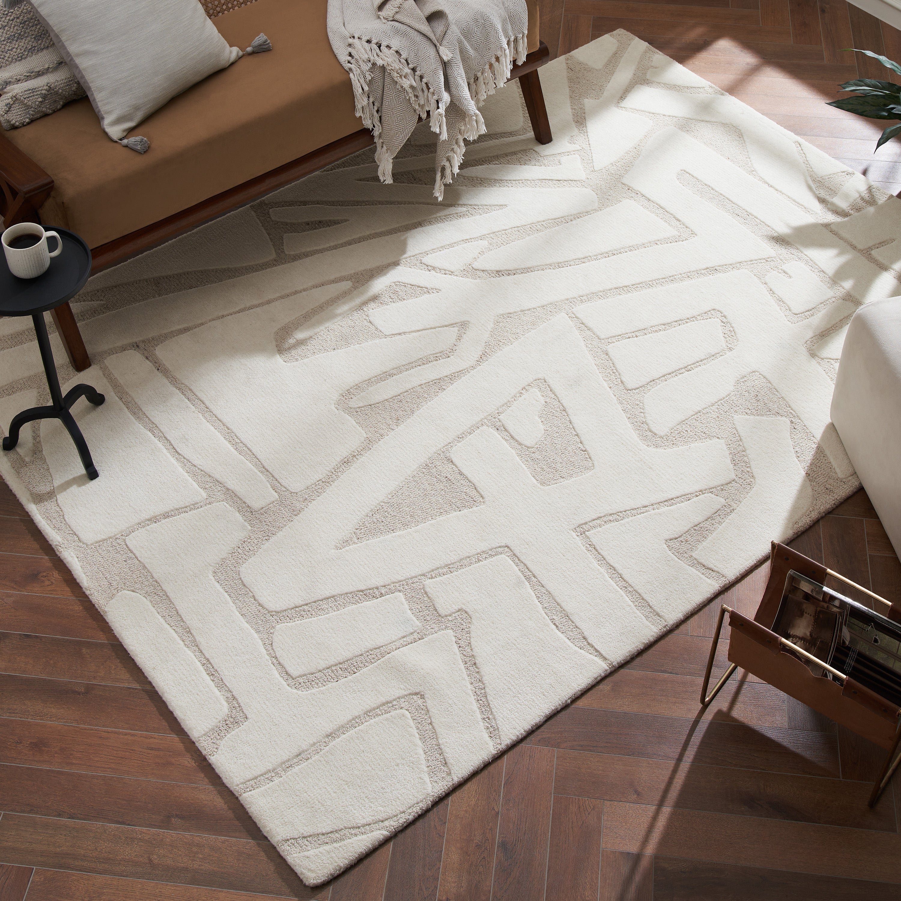 Cosmos Hand-Tufted Wool Rug-Carpets-DECOROLALA