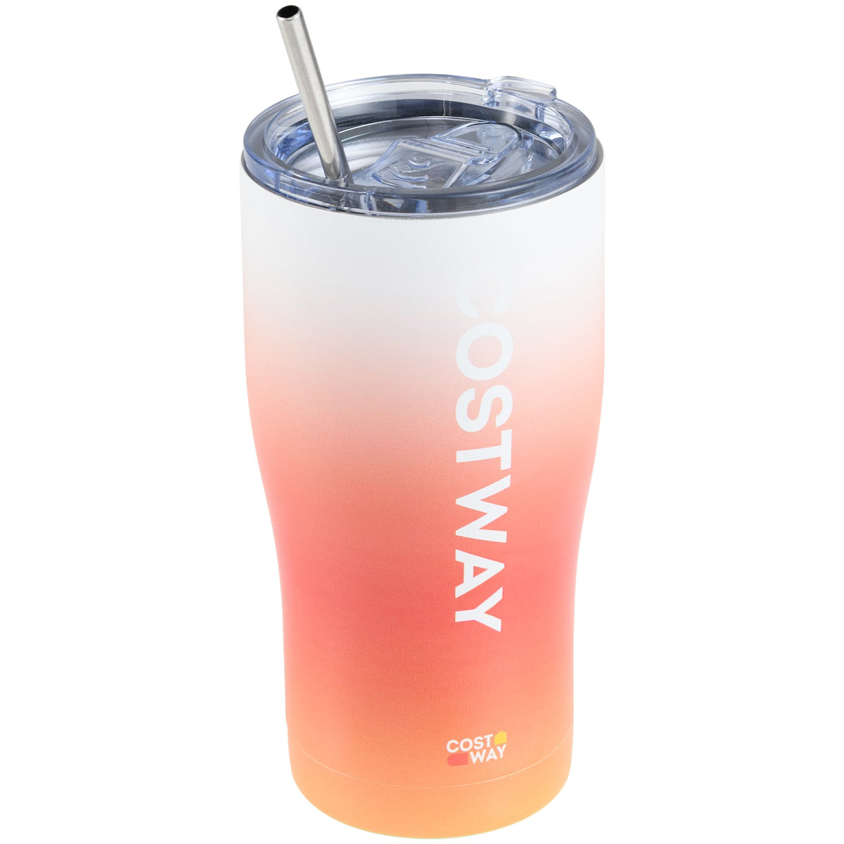 Costway Tainless Steel Tumbler with Lid and Metal Straw-Kitchen Utensils-DECOROLALA