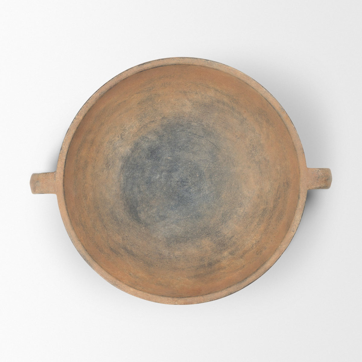 Cotto Round w/ Handles Weathered Terracotta Decorative Bowl-Bowls-DECOROLALA