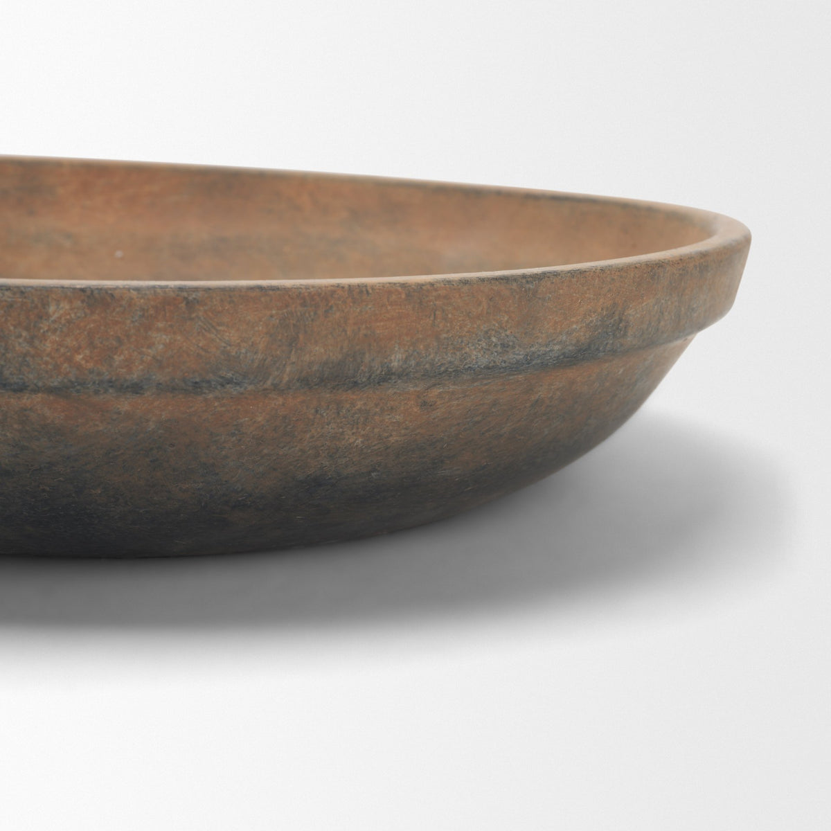 Cotto Round w/ Handles Weathered Terracotta Decorative Bowl-Bowls-DECOROLALA