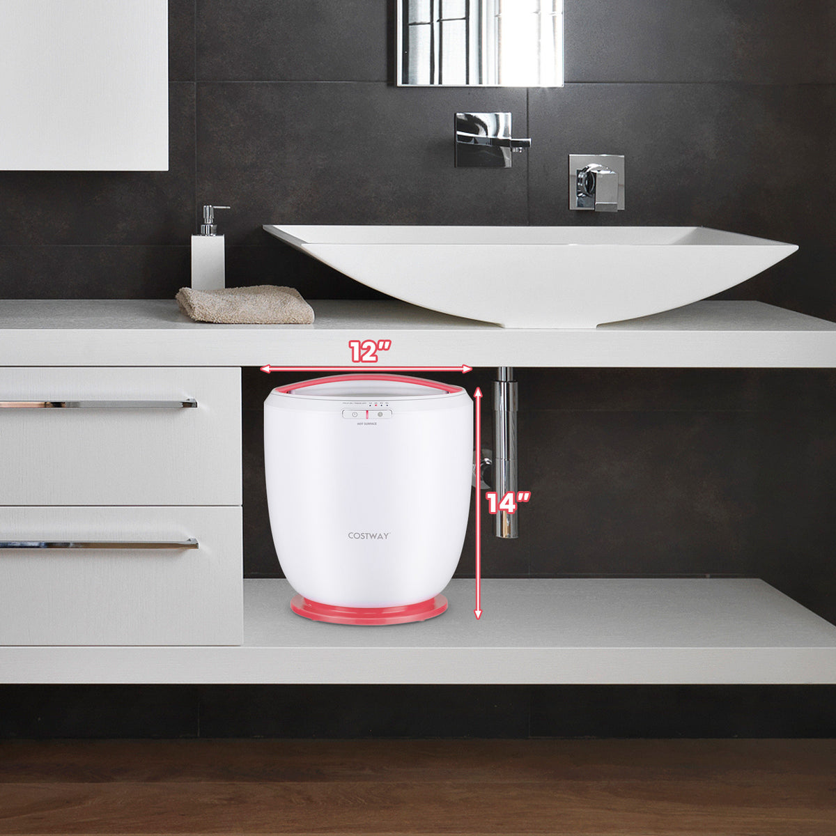 Countertop Towel Warmer Bucket - 4.3 Gallon Pink with Auto Shut Off-Dryers-DECOROLALA