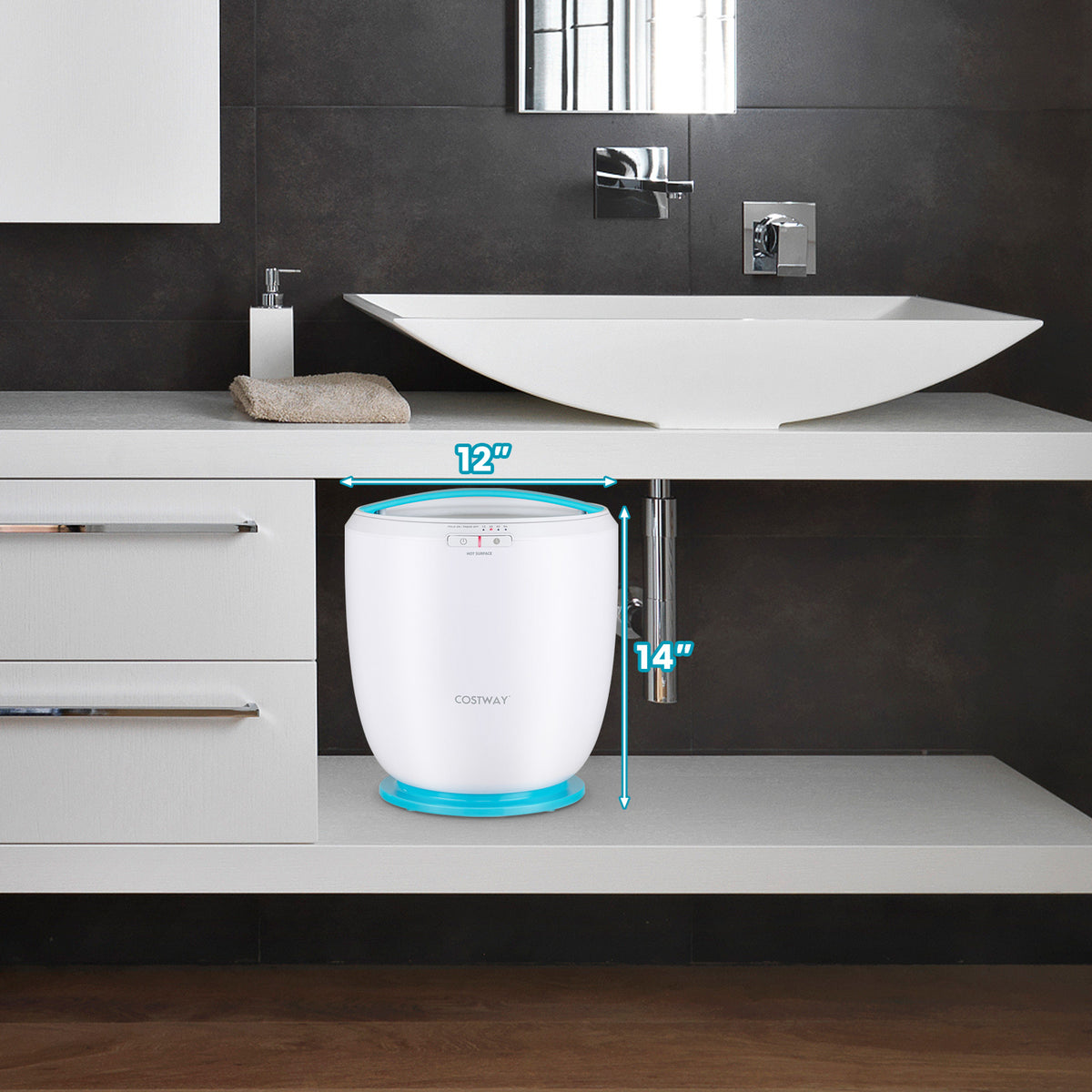 Countertop Towel Warmer Bucket - Blue 4.3 Gallon Auto Shut-Off-Dryers-DECOROLALA