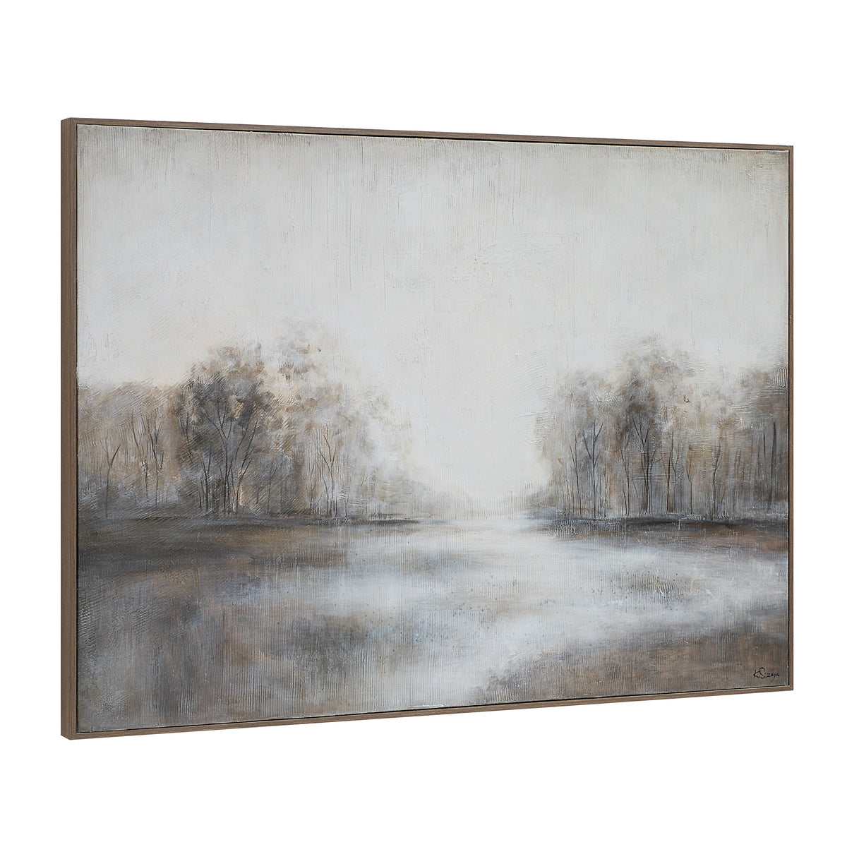Country 60" Wide Canvas Art, White, Grey, Beige-Canvas Prints-DECOROLALA