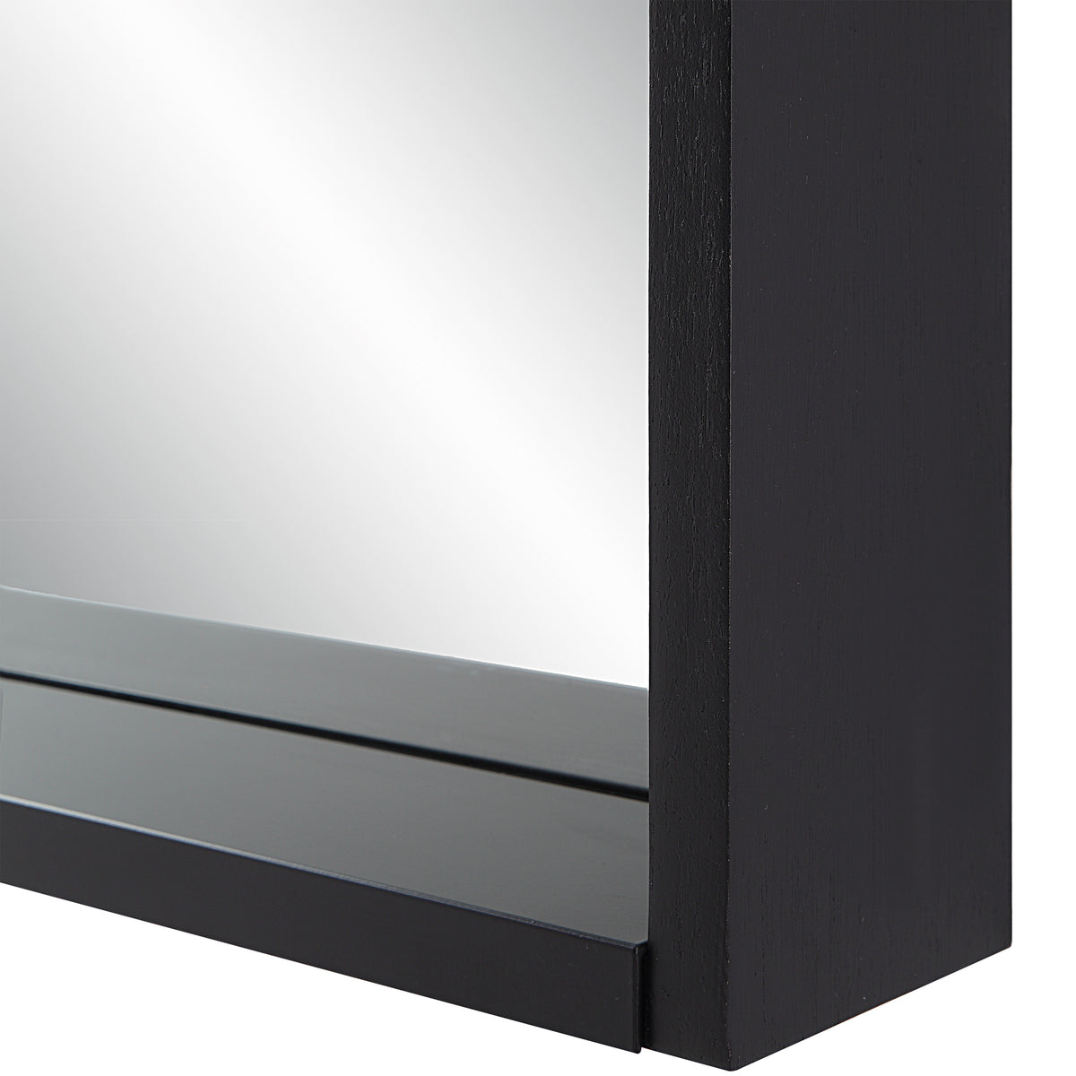 Cove 46" Tall Arch Rectangular Mirror, Matte Black-Mirrors-DECOROLALA