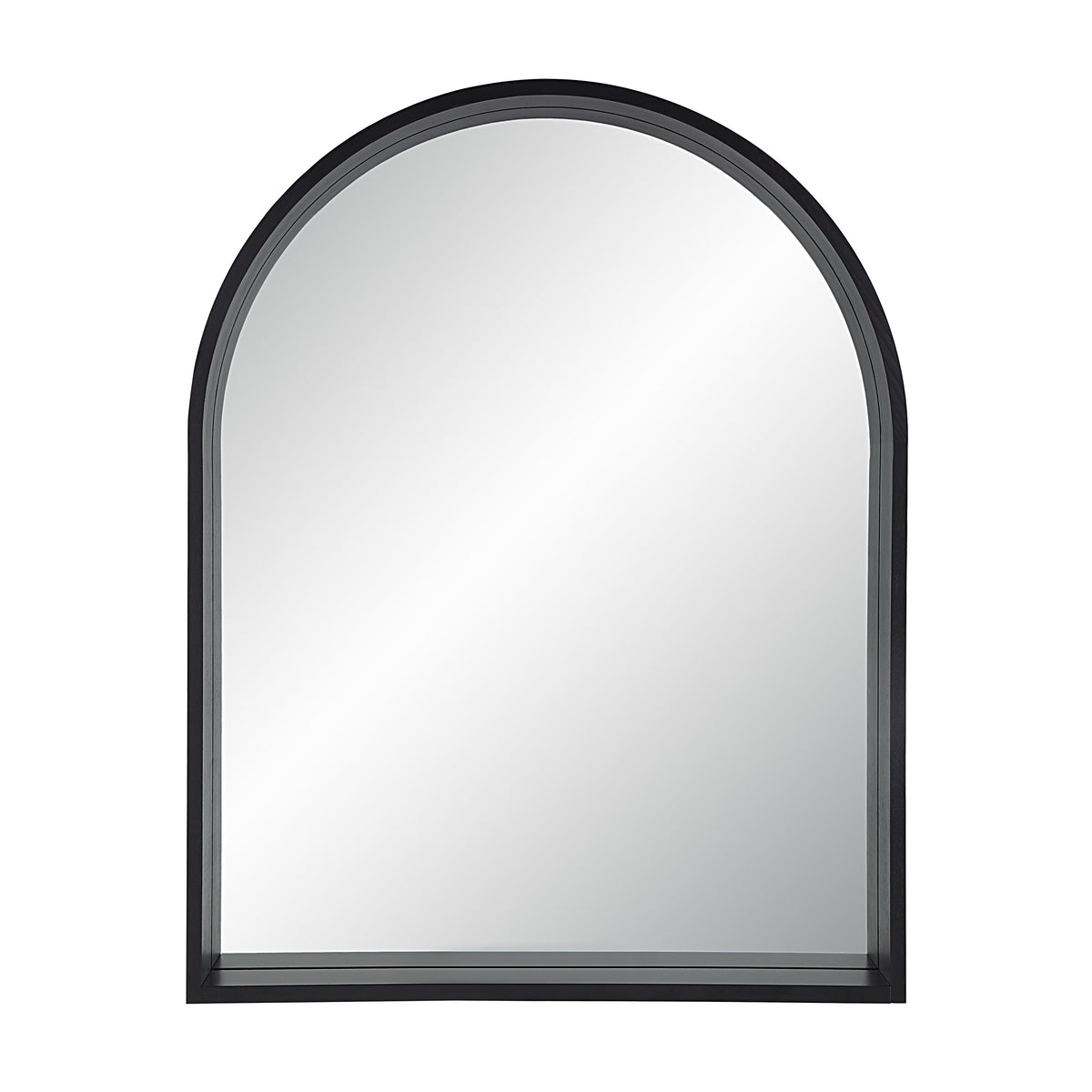 Cove 46" Tall Arch Rectangular Mirror, Matte Black-Mirrors-DECOROLALA