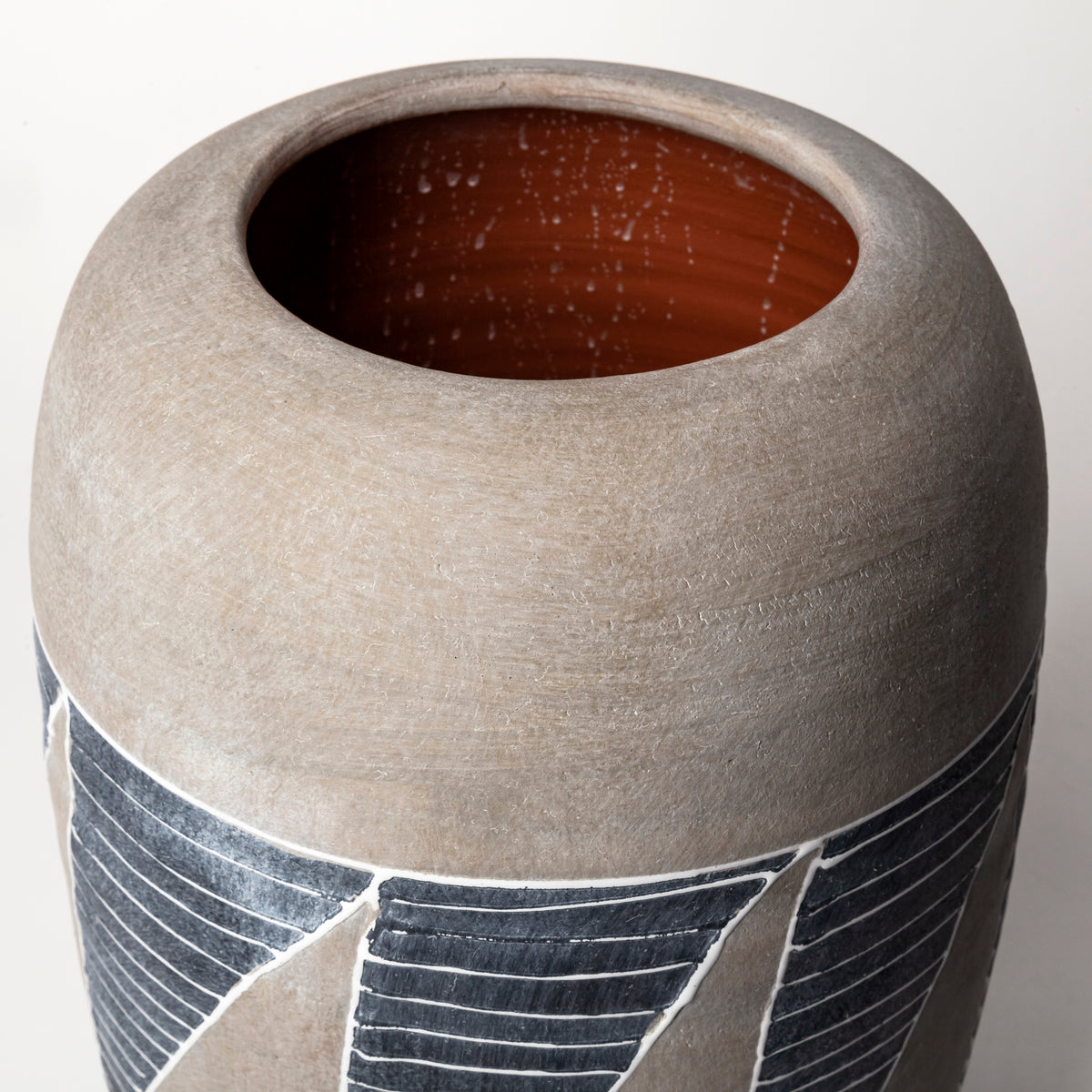 Cove Grey/Brown Ceramic Vase-Vase-DECOROLALA