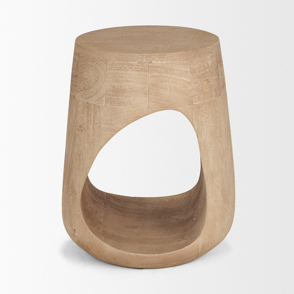 Cove Light Brown Sculptural Open Side Table-End and Side Tables-DECOROLALA