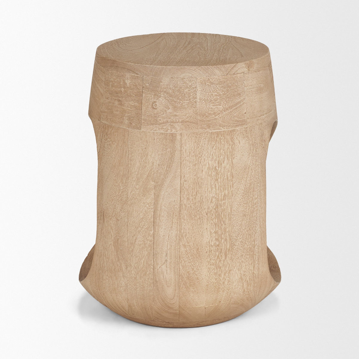 Cove Light Brown Sculptural Open Side Table-End and Side Tables-DECOROLALA