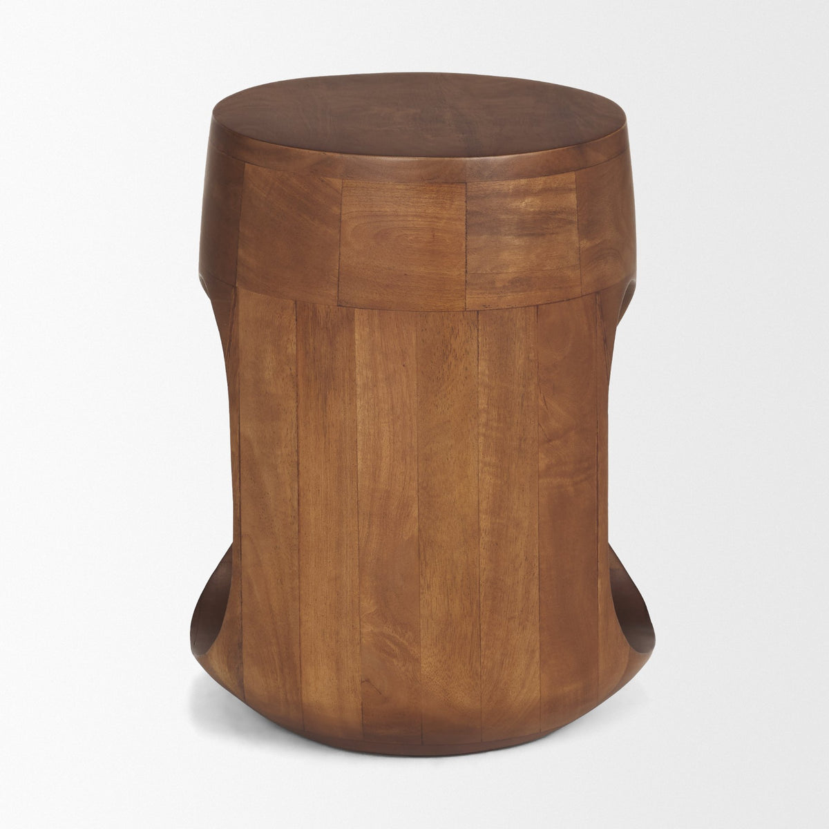 Cove Light Brown Sculptural Open Side Table-End and Side Tables-DECOROLALA