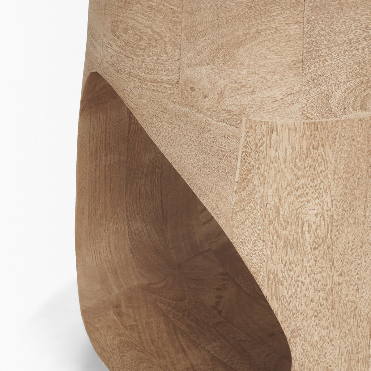 Cove Light Brown Sculptural Open Side Table-End and Side Tables-DECOROLALA