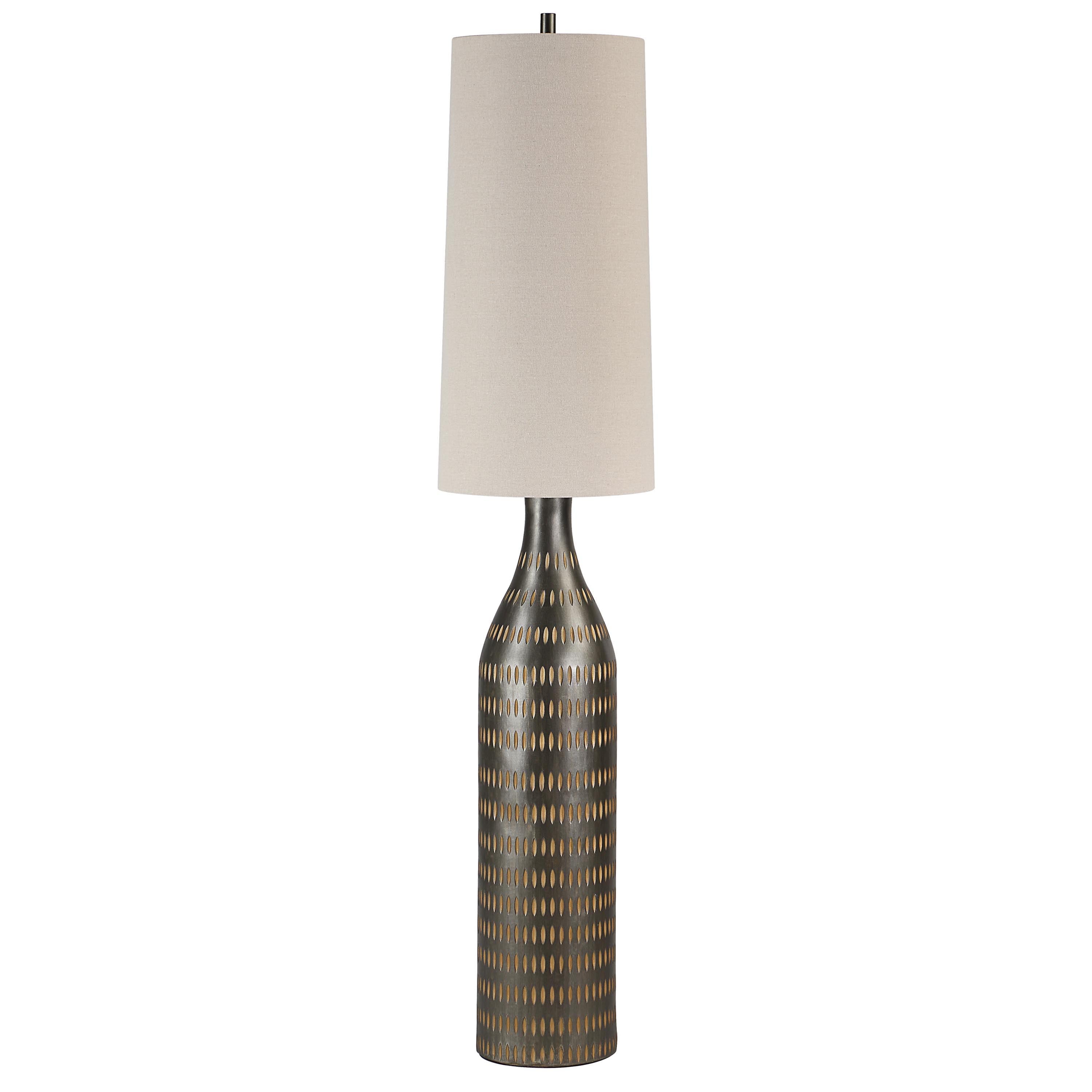 Crake 66.5" Floor Lamp with Dimmer, Brown-Floor Lamp-DECOROLALA
