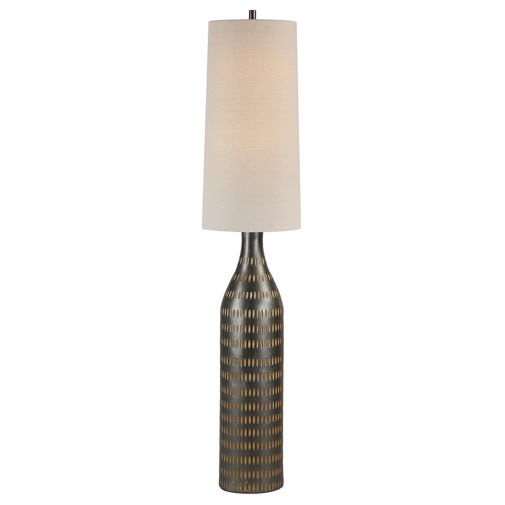 Crake 66.5" Floor Lamp with Dimmer, Brown-Floor Lamp-DECOROLALA