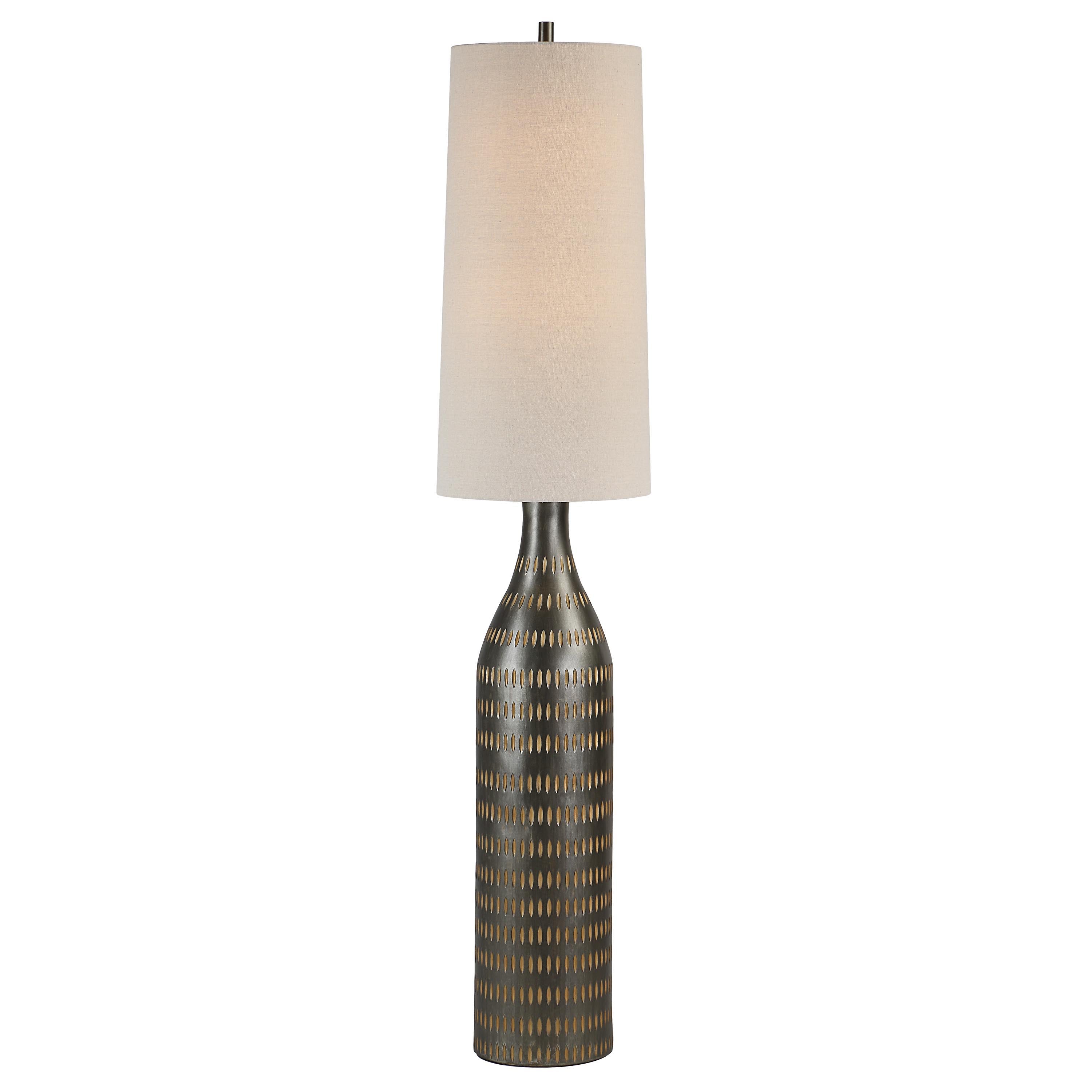 Crake 66.5" Floor Lamp with Dimmer, Brown-Floor Lamp-DECOROLALA