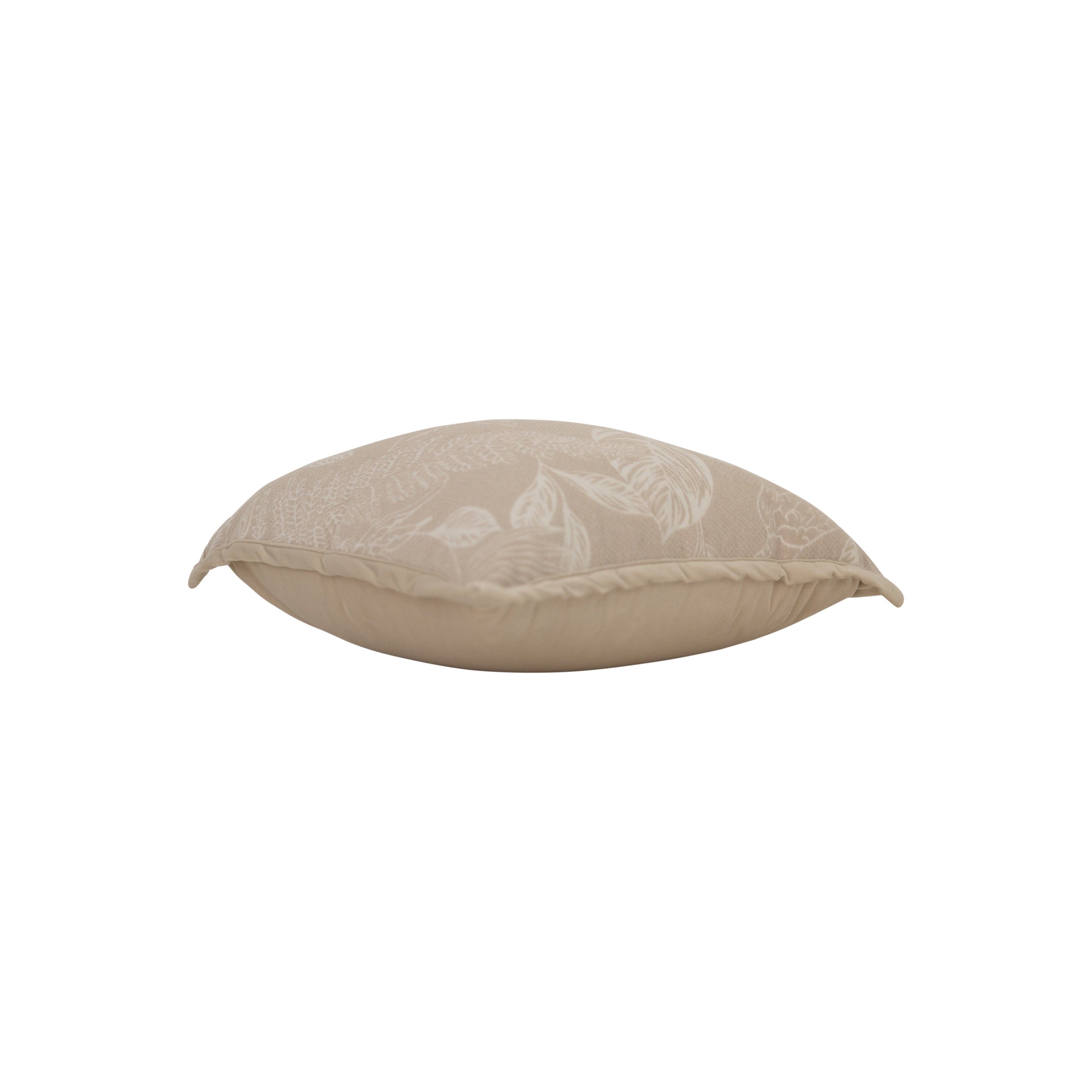 Cream Chenille Floral Jacquard Pillow-Decorative Cushions-DECOROLALA