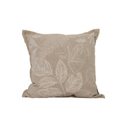 Cream Chenille Floral Jacquard Pillow-Decorative Cushions-DECOROLALA