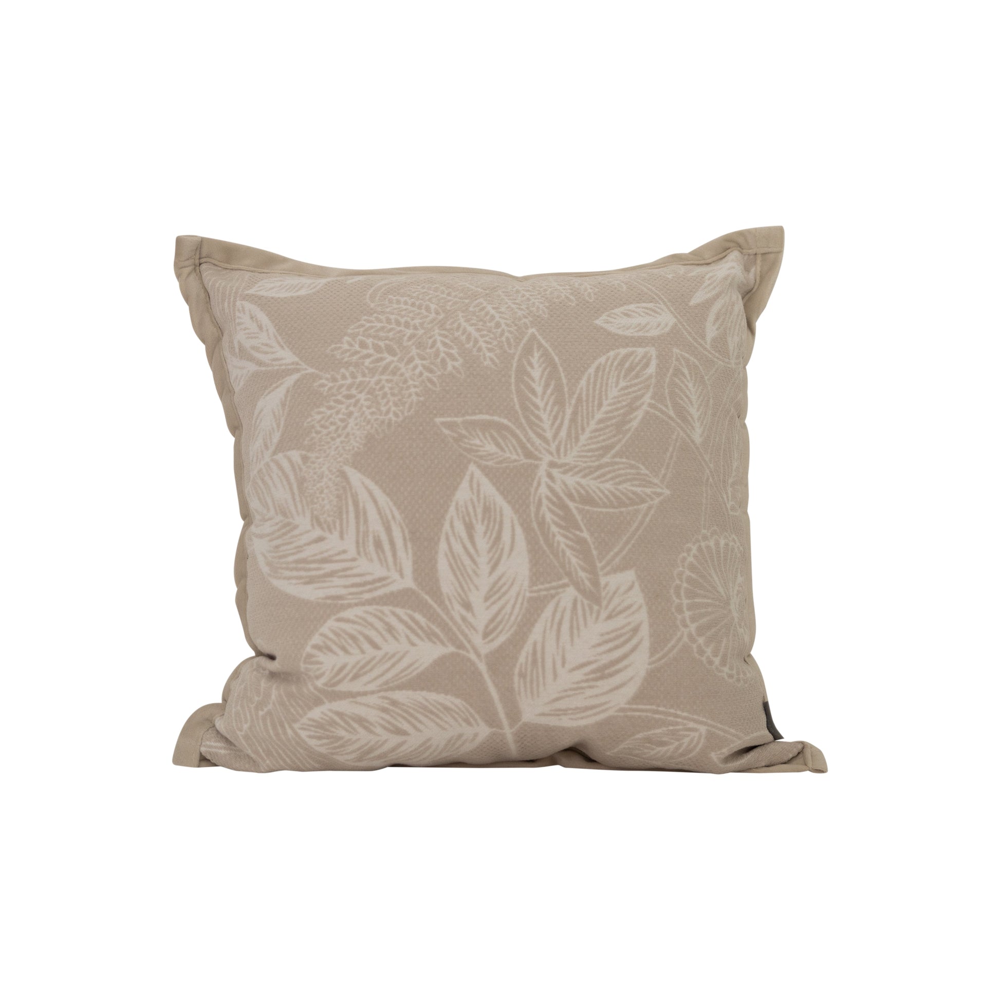 Cream Chenille Floral Jacquard Pillow-Decorative Cushions-DECOROLALA