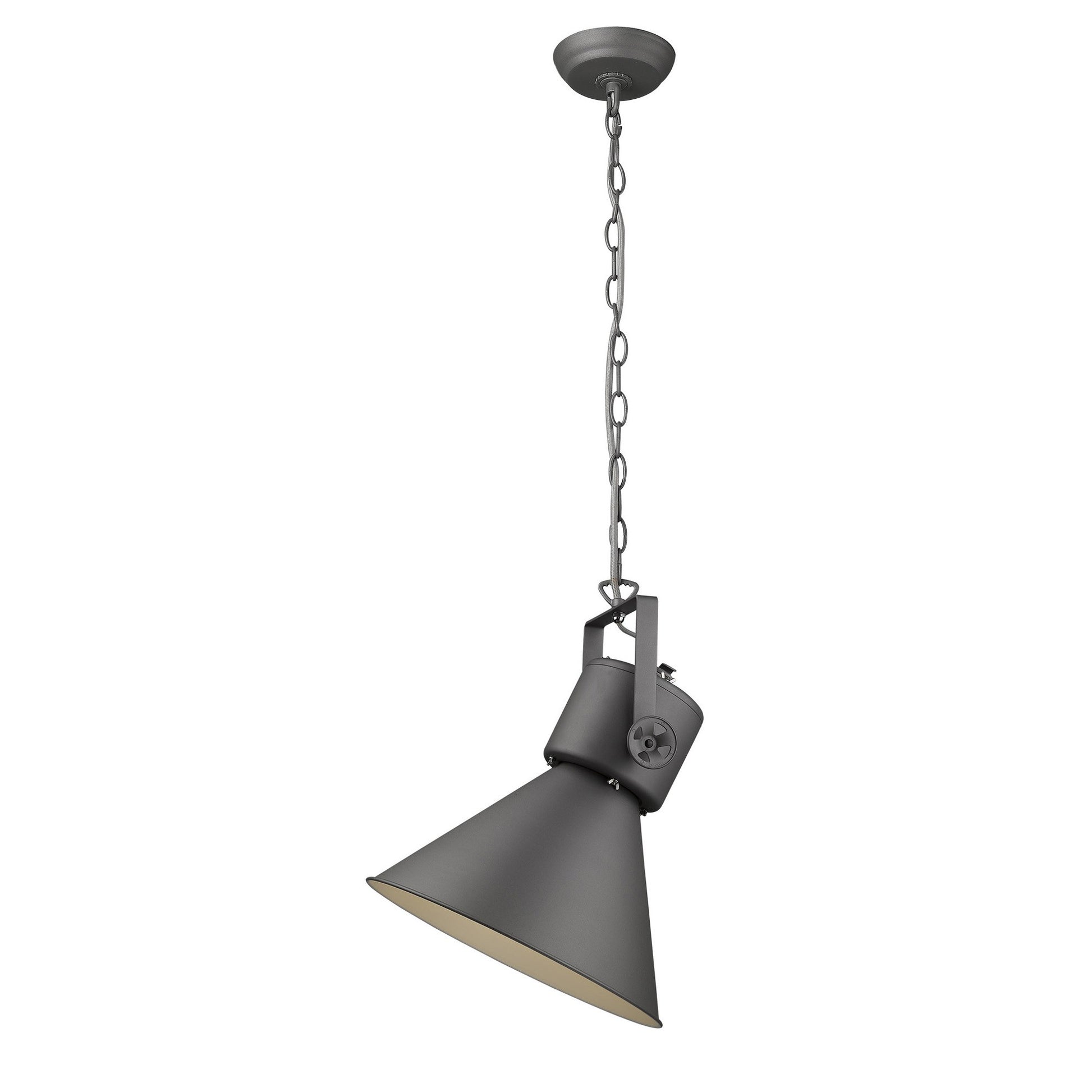 Crew 1-Light Gray Pendant-Pendants-Hanging Lights-DECOROLALA