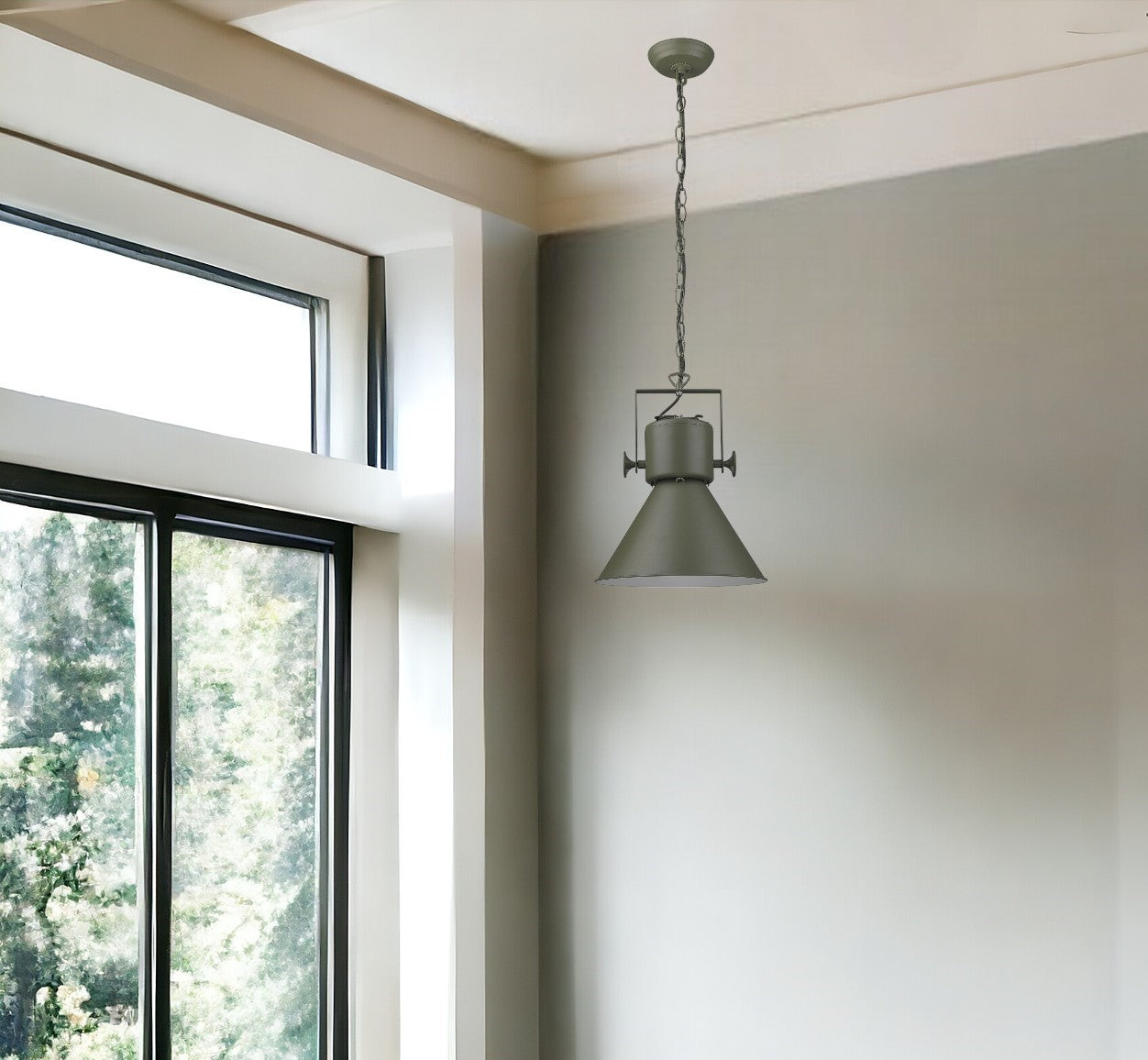 Crew 1-Light Green Pendant-Pendants-Hanging Lights-DECOROLALA