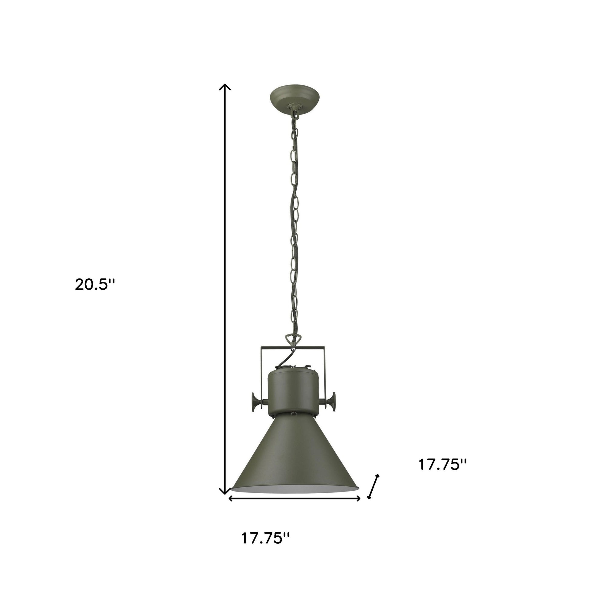 Crew 1-Light Green Pendant-Pendants-Hanging Lights-DECOROLALA
