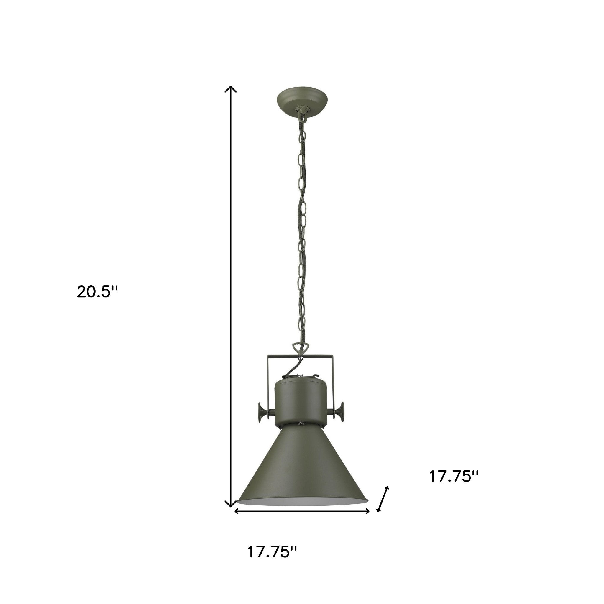 Crew 1-Light Green Pendant-Pendants-Hanging Lights-DECOROLALA