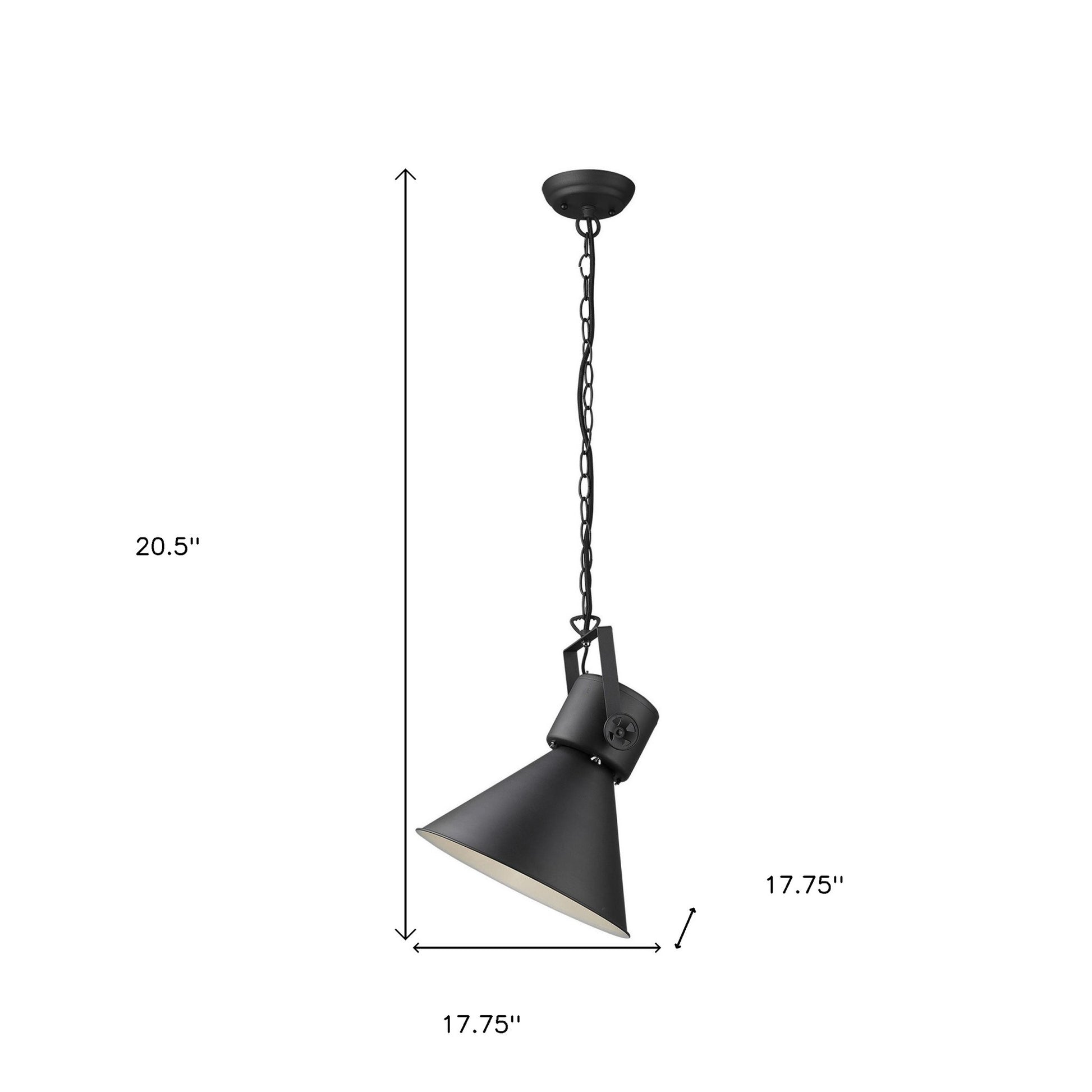 Crew 1-Light Matte Black Pendant-Pendants-Hanging Lights-DECOROLALA
