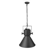 Crew 1-Light Matte Black Pendant-Pendants-Hanging Lights-DECOROLALA