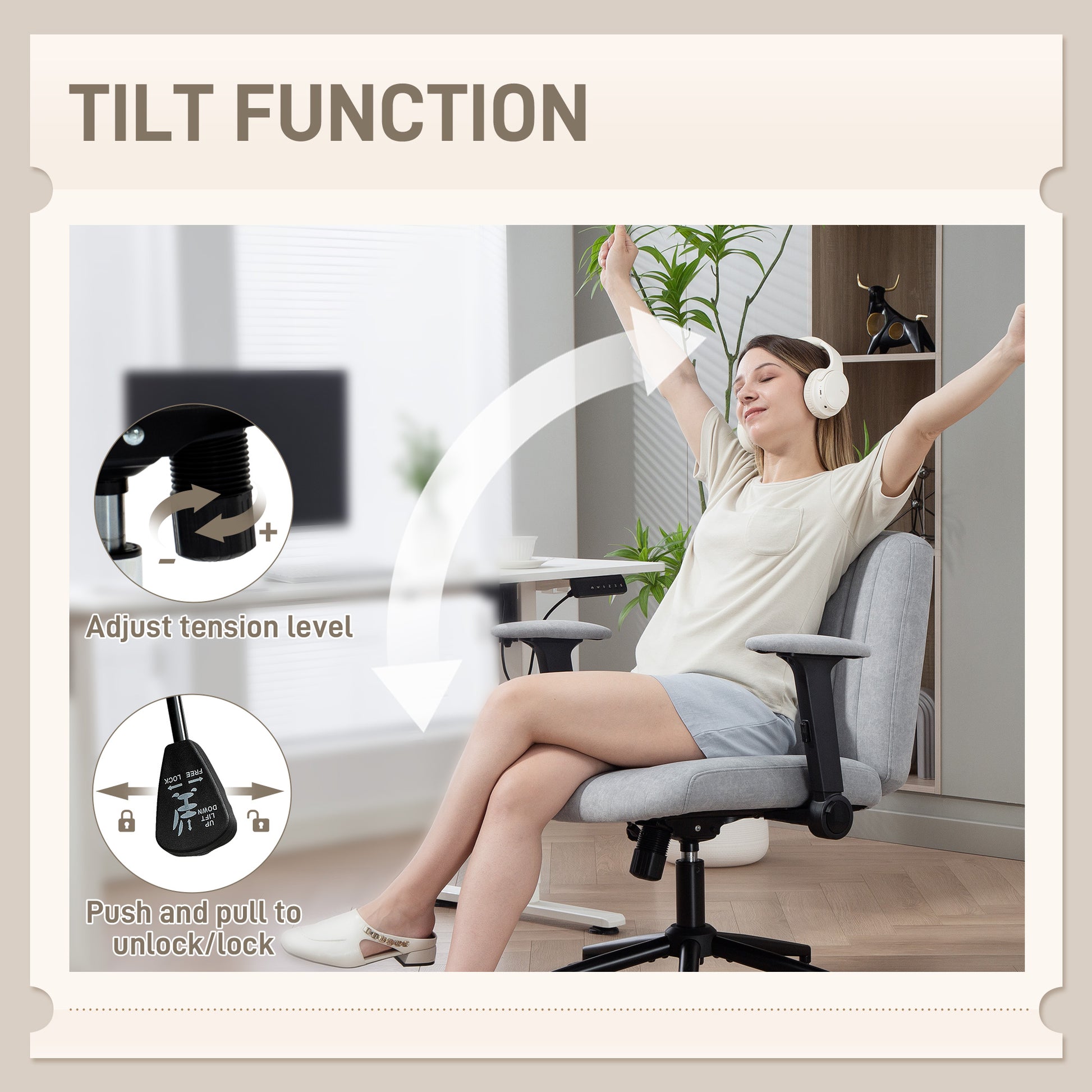 Criss Cross Office Chair - Grey Velvet Wide Seat with Armrests-Office Products > Office Furniture > Office Chairs > Task Chairs-DECOROLALA