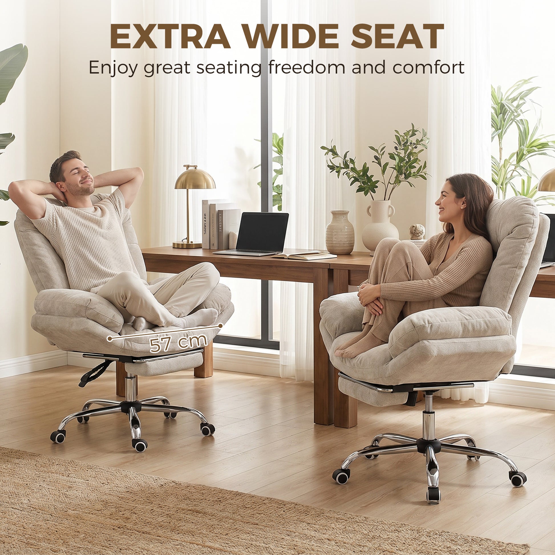 Criss Cross Office Chair - Light Grey Reclining with Footrest-Office Products > Office Furniture > Office Chairs > Task Chairs-DECOROLALA