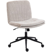 Criss Cross Office Chair - Wide Armless Swivel Beige-Office Products > Office Furniture > Office Chairs > Task Chairs-DECOROLALA