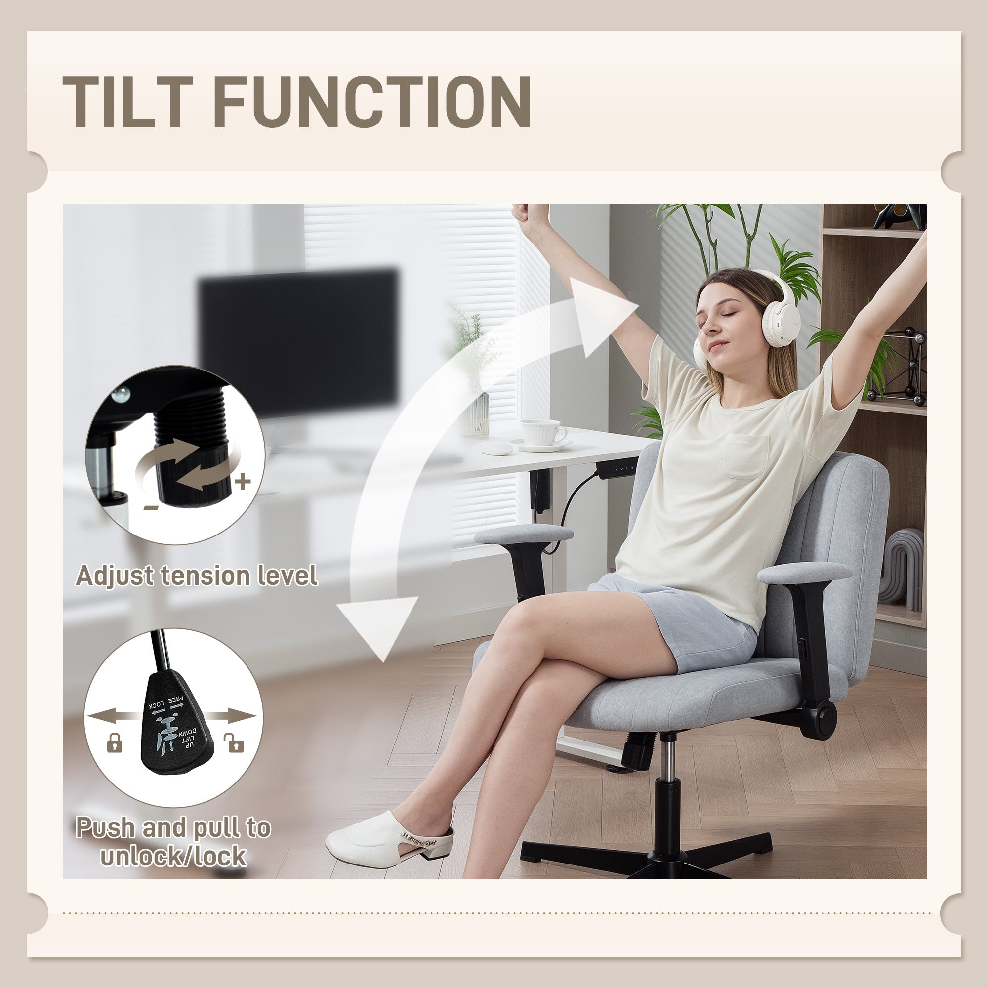 Criss Cross Office Chair - Wide Velvet Grey Armless Swivel-Office Products > Office Furniture > Office Chairs > Task Chairs-DECOROLALA