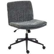 Criss Cross Office Chair with Wheels - Grey Chenille-Office Products > Office Furniture > Office Chairs > Task Chairs-DECOROLALA