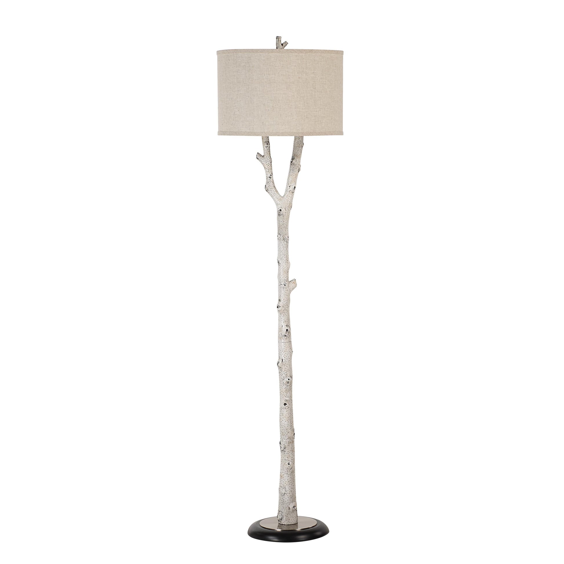 Criterion 67.5" Floor Lamp with Grey Linen Shade-Floor Lamp-DECOROLALA