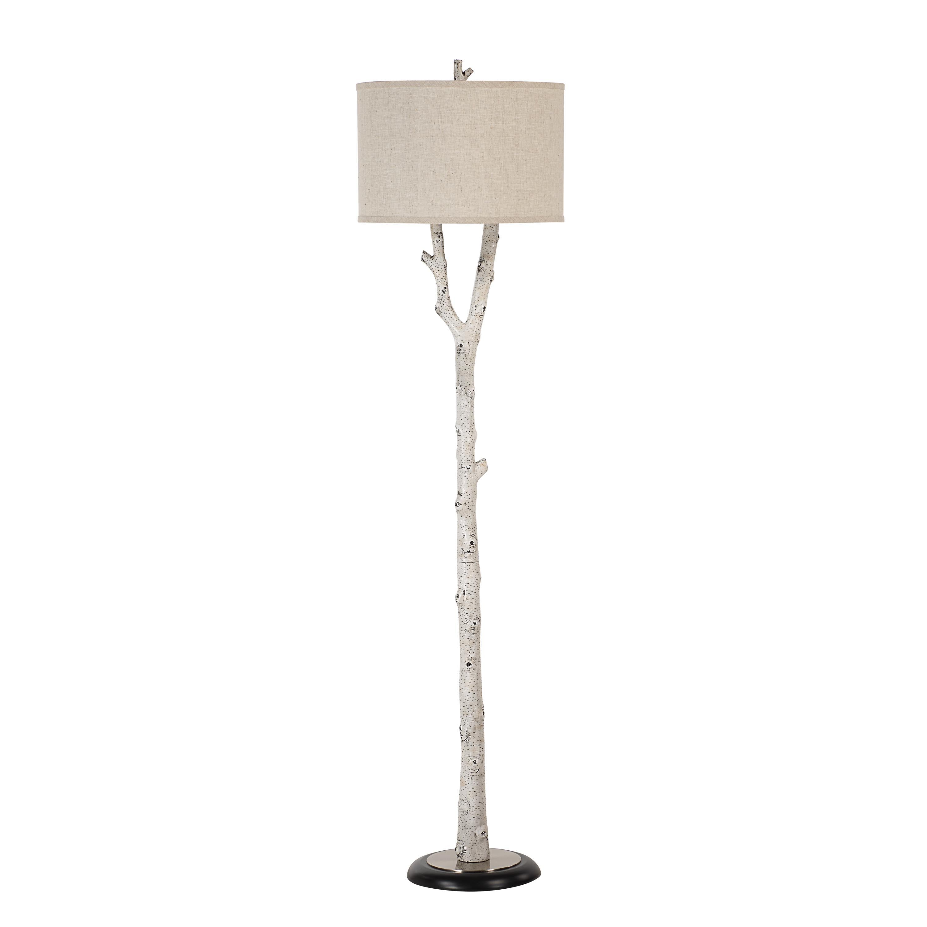Criterion 67.5" Floor Lamp with Grey Linen Shade-Floor Lamp-DECOROLALA